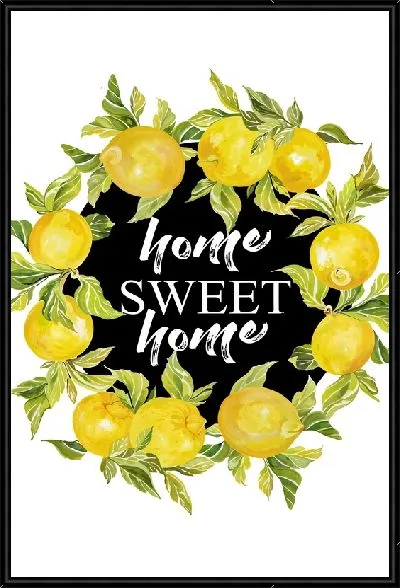 Картина Home sweet home и лимоны