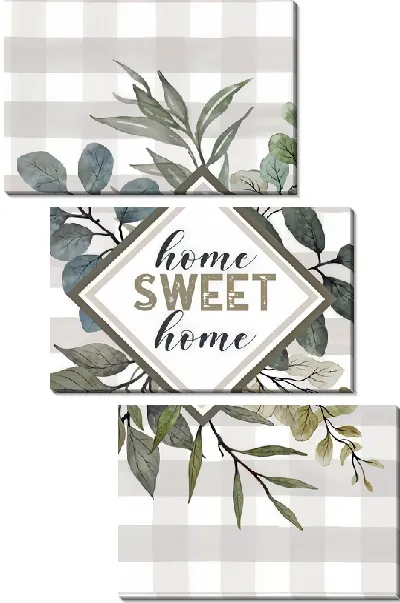 Модульная картина Home sweet home № и листья