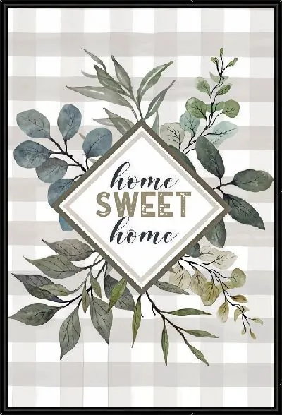 Картина Home sweet home № и листья