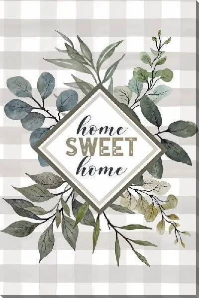 Постер Home sweet home № и листья