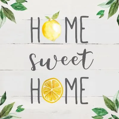 Плакат Home sweet home и долька лимона
