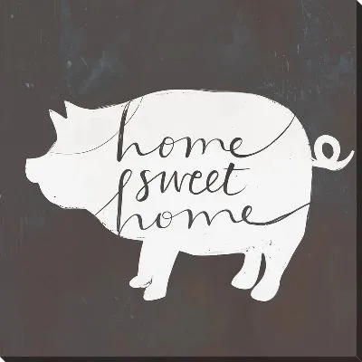 Постер Home sweet home и свинка