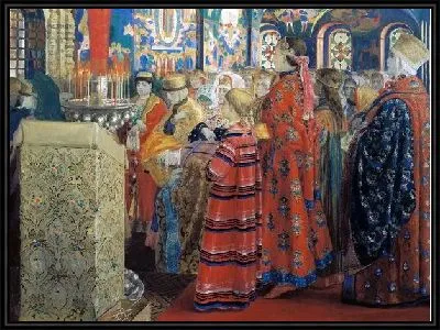 Русские женщины XVII столетия в церкви (Russian women in the church of the XVII century)