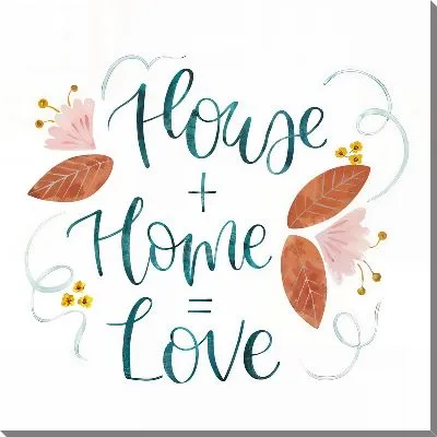 Картина маслом Дом и любовь