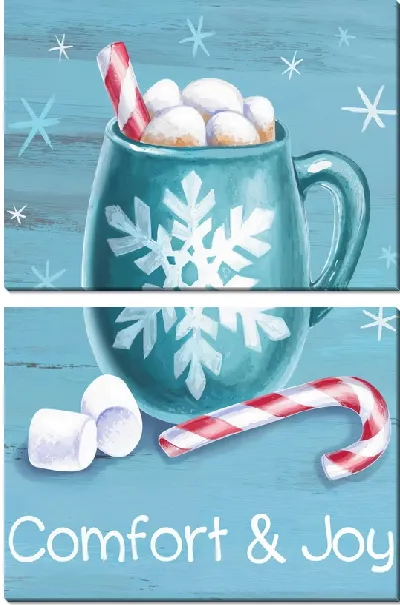 Модульная картина Зефир маршмеллоу в стакане с кофе