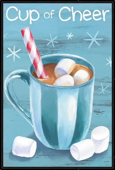 Картина Зефир маршмеллоу в бокале с кофе