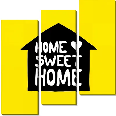 Модульная картина Home sweet home №7