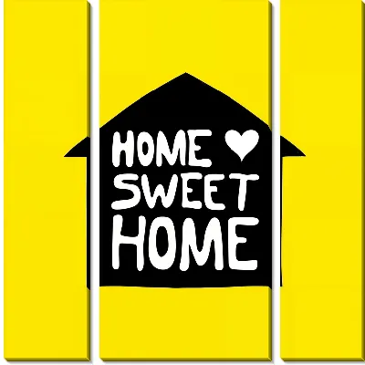 Модульная картина Home sweet home №7