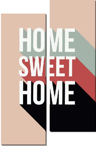 Модульная картина Home sweet home №101