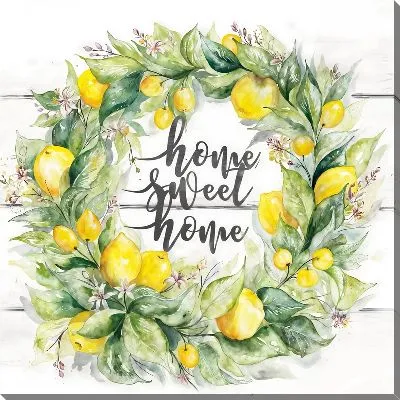 Картина маслом Home sweet home и лимоны №3