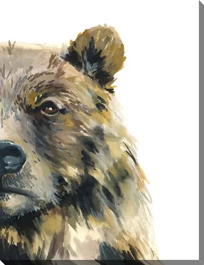 Картина маслом Медведь в стиле акварель