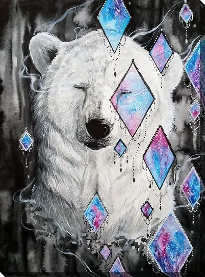 Картина маслом Белый мишка