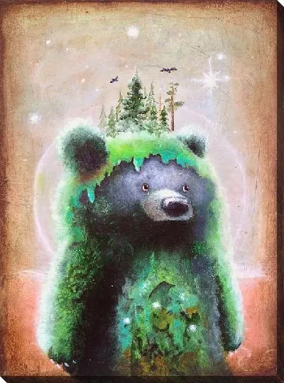 Картина маслом Пухлый мишка