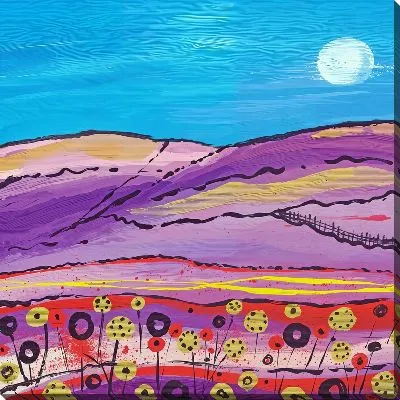 Картина маслом Летний день на лавандовом поле