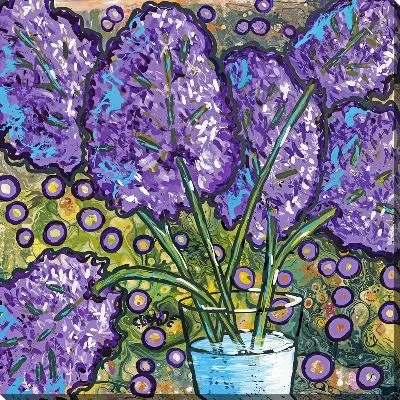 Картина маслом Букет с лавандой в вазе