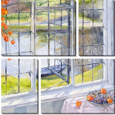 Модульная картина Распахнутое окно