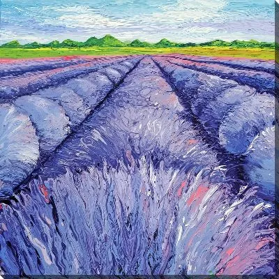 Картина маслом Лавандовое поле днем №2