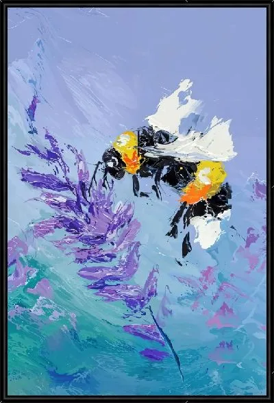 Картина Пчела прилетела к лаванде