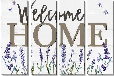 Модульная картина Welcome home  и лаванда