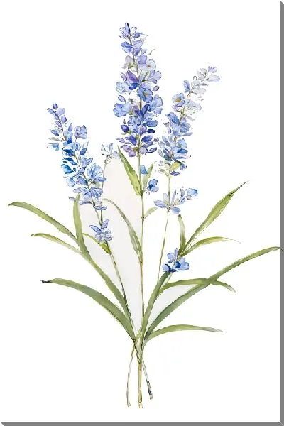 Картина маслом Три веточки лаванды