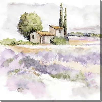 Постер Пейзаж Прованса с лавандовым полем