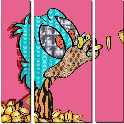 Модульная картина Скрудж Макдак в стиле поп-арт