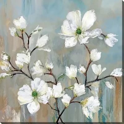 Картина маслом Белоснежные магнолии на ветках