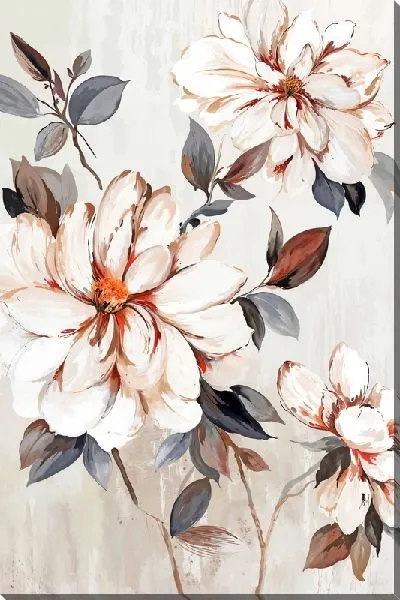 Картина маслом Магнолии розового оттенка