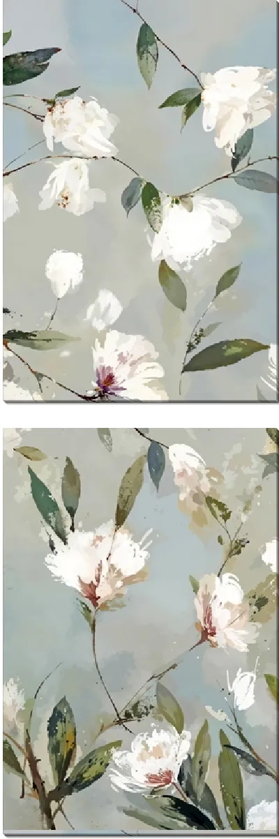 Модульная картина Красивые белые магнолии