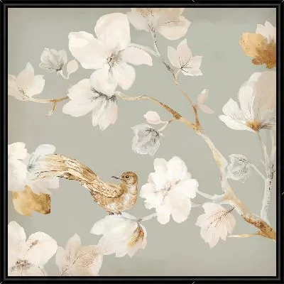 Магнолии и птица