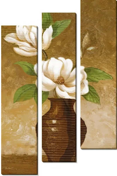 Модульная картина Магнолия в глиняном горшке