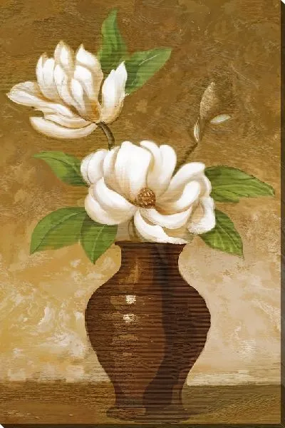 Картина маслом Магнолия в глиняном горшке