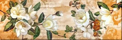 Картина маслом Композиция с белыми цветками магнолии