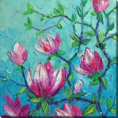 Постер Магнолия в стиле мастихин