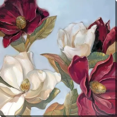 Картина маслом Разноцветные магнолии