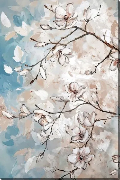 Картина маслом Цветущее дерево магнолии