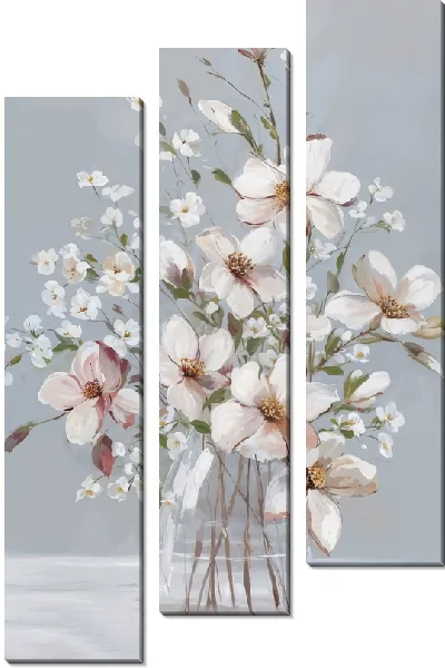 Модульная картина Букет летней магнолии в вазе