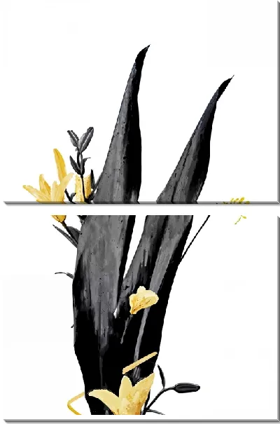 Модульная картина Цветок в стиле минимализм