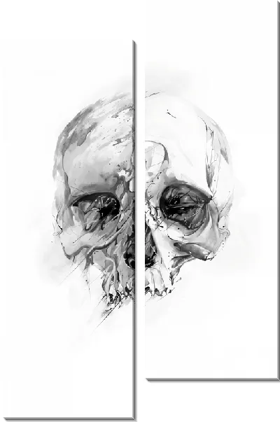 Модульная картина Рисунок черепа