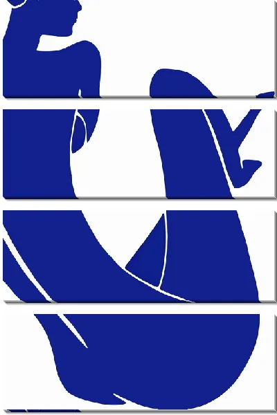 Модульная картина Женский силуэт в стиле минимализм