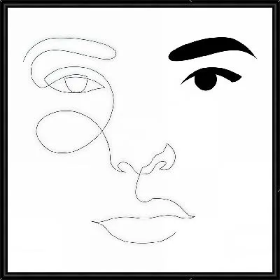 Очертания лица и глаз