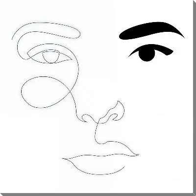 Очертания лица и глаз