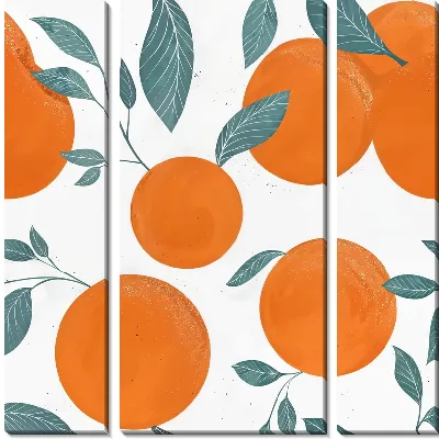 Модульная картина Оранжевые апельсины