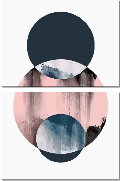 Модульная картина Розовый круг