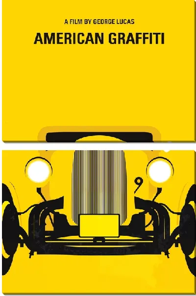 Модульная картина Желтые ретро-автомобиль на желтом фоне