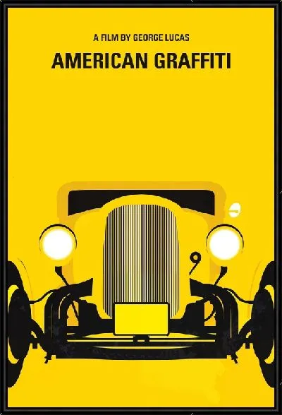 Картина Желтые ретро-автомобиль на желтом фоне