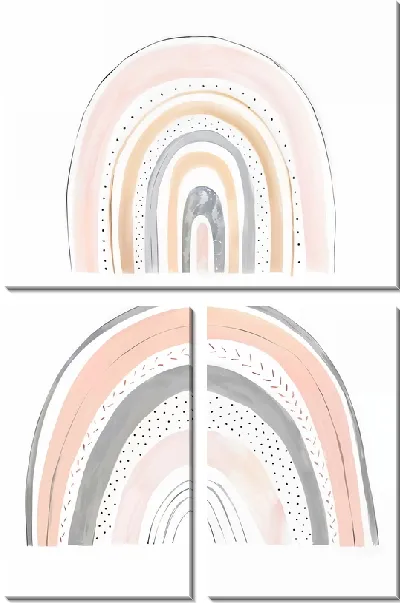 Модульная картина Скандинавский мотив для детской