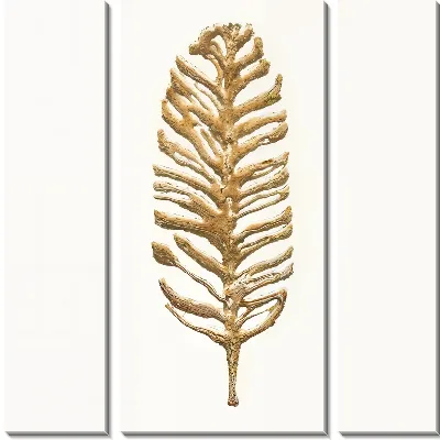 Модульная картина Золотой листок №4