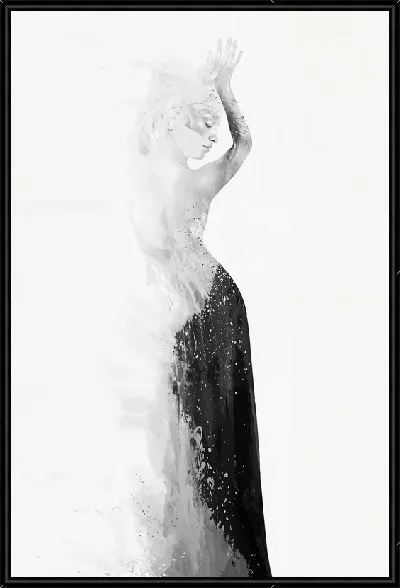 Картина Женский силуэт в дымке