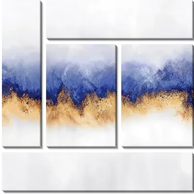 Модульная картина Золотая дымка